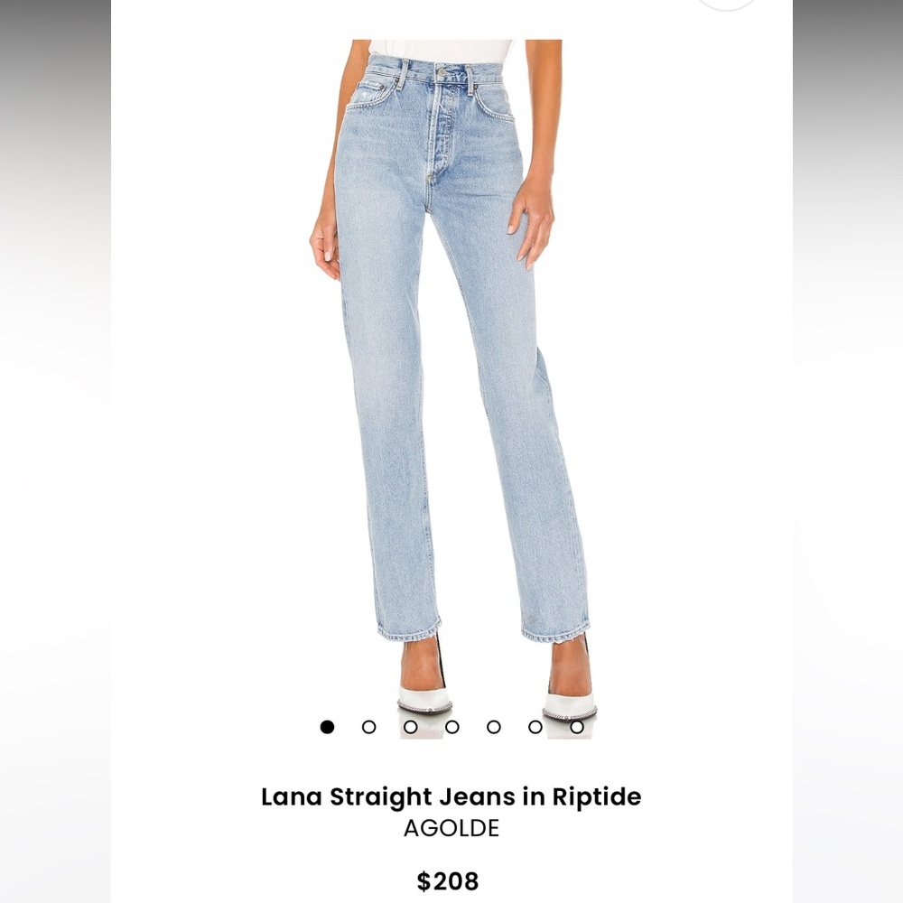 Agolde Riptide Straight Leg Jeans - Light Blue